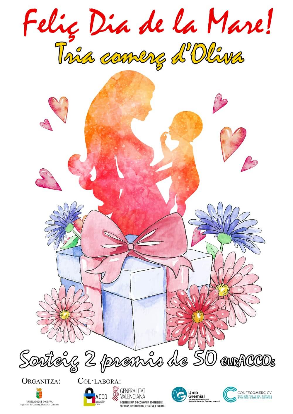 Cartel Sorteo Día de la Madre ACCO OLIVA 2019