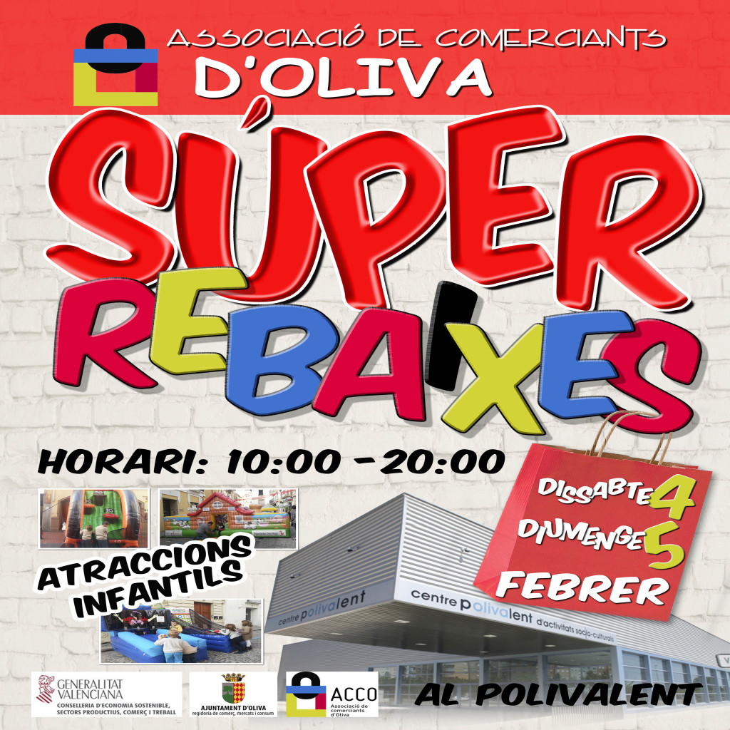 fira super rebaixes 4 i 5 febrer Centre Polivalent Oliva Valencia