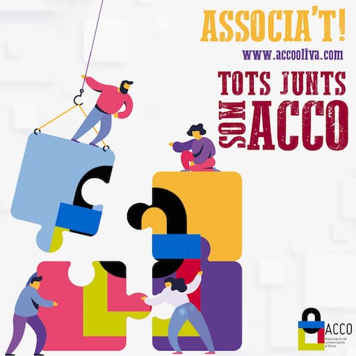 cartel promocional para asociarse a ACCO (tots junts som ACCO)